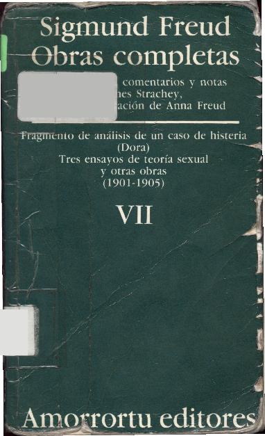 SIGMUND FREUD - Obras completas Fragmento de analisis de un caso de histeria -Dora.pdf