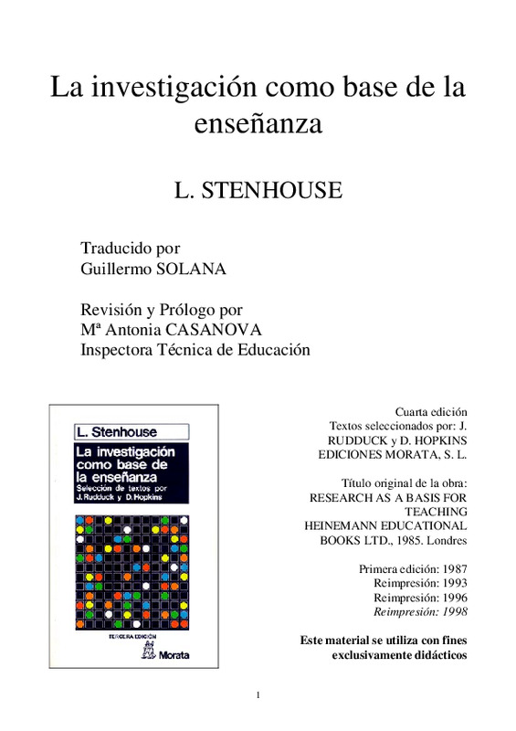 La investigación como base de la enseñanza-stenhouse.pdf