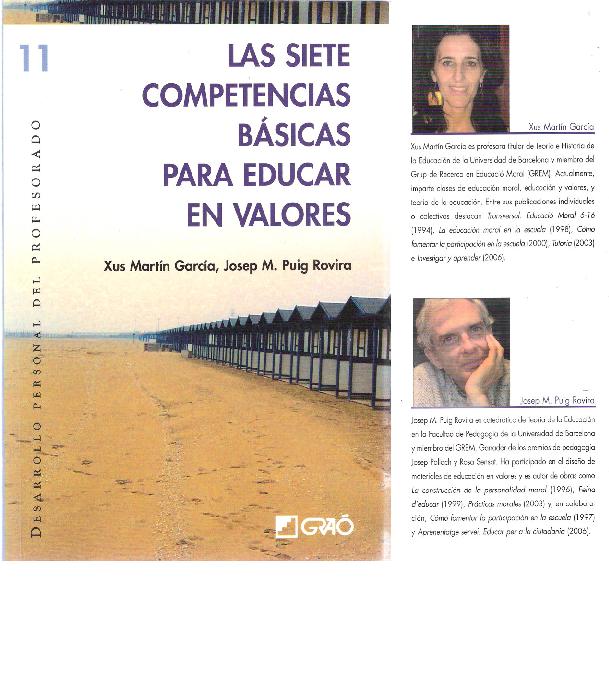 SIETE COMPETENCIAS BASICAS PARA EDUCAR EN VALORES García.pdf SIETE COMPETENCIAS BASICAS PARA EDUCAR EN VALORES García.pdf