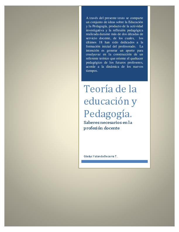 TEORIDA DE LA EDUCACION Y PEDAGOGIA Becerra.pdf