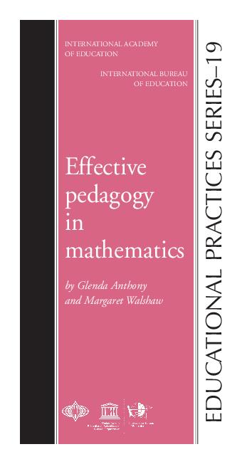 23. Effective pedagogy in mathematics (Inglés) autor Glenda Anthony y Margaret Walshaw.pdf