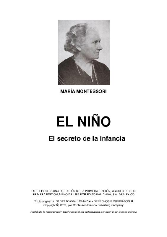 EL NIÑO SECRETO DE LA INFANCIA Montessori.pdf