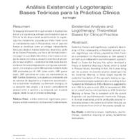 04. Análisis Existencial y Logoterapia, Bases Teóricas para la Práctica Clínica (Artículo) Autor José Gengler.pdf